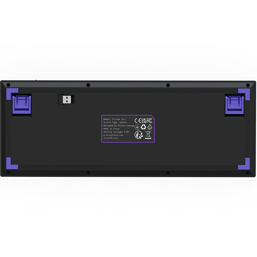 Klawiatura Gaming Wireless Proove Slicker Pro, RGB, BT / Wi-Fi / Przewodowa, 1.8m, Czarna WKSLPEN22416