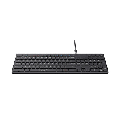 HAVIT KB252 Wired USB Keyboard, USB-C, 1.5m, Black