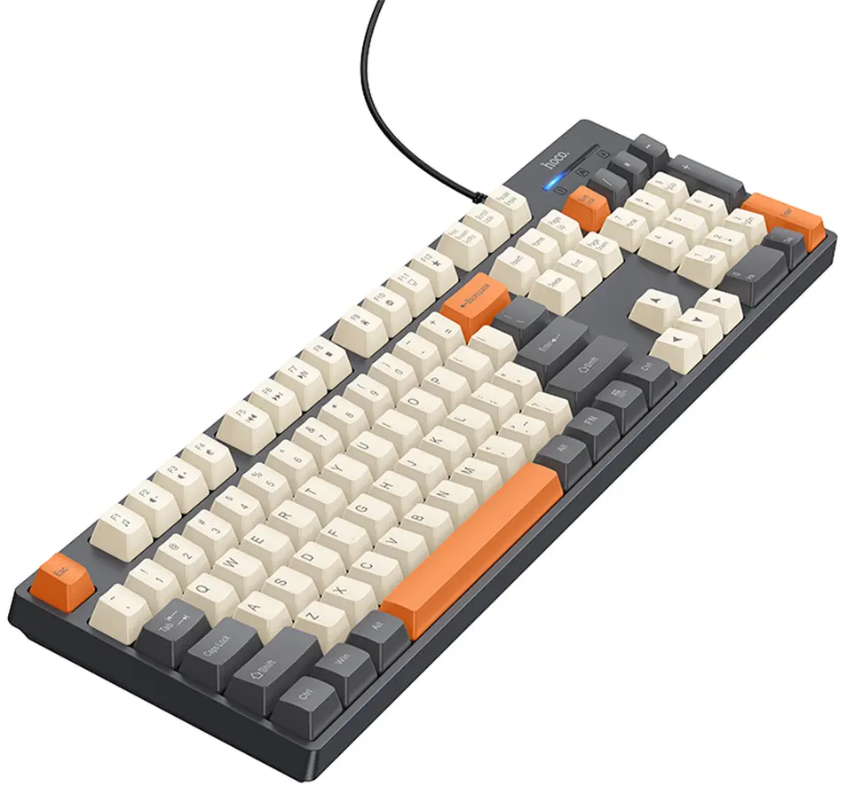 Wired USB Keyboard HOCO GM61 Tri-Color, 1.45m, Gray