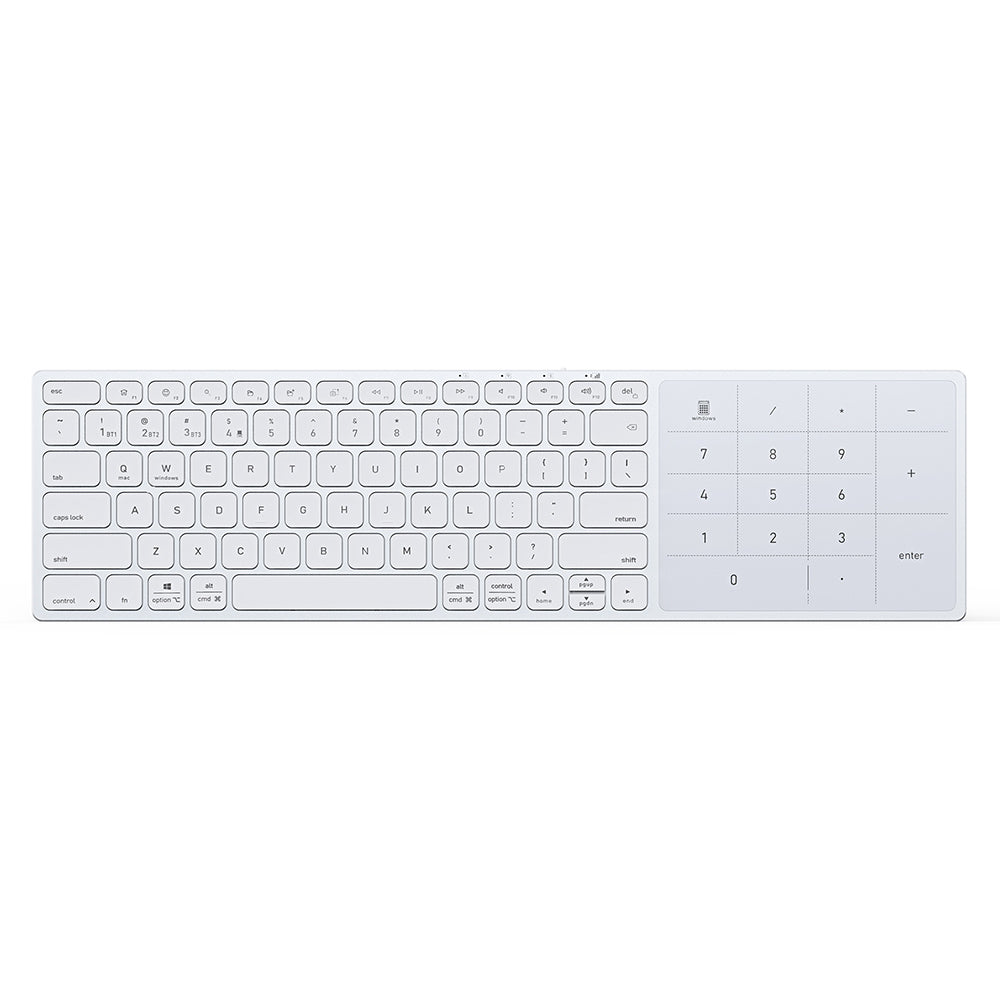 DUX DUCIS LK Wireless Keyboard, BT / Wi-Fi, White