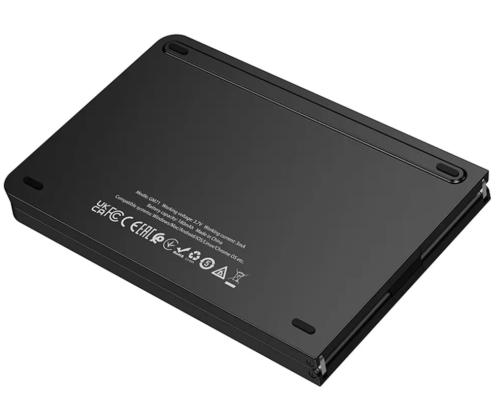 Składana klawiatura Bluetooth HOCO GM71 Foldable, czarna