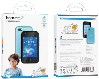 Telefon komórkowy HOCO Y102 Kids, 2G, Wyświetlacz 2.8 cala, Niebieski