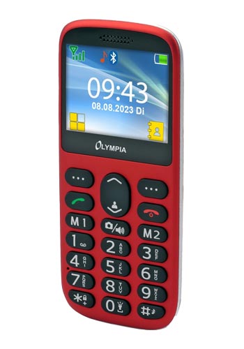 Telefon komórkowy Olympia Sun Komfort Dual SIM, Czerwony 2223