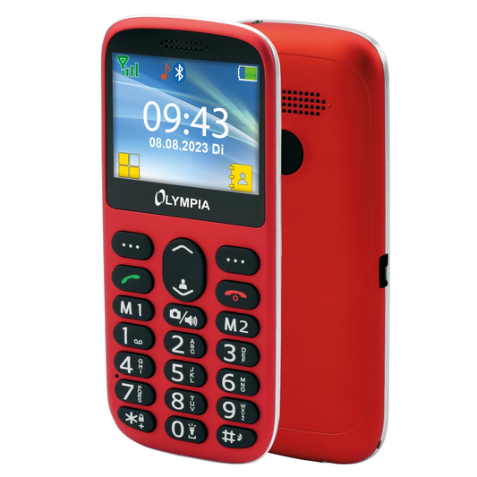 Olympia Sun Komfort Dual SIM Mobile Phone, Red 2223