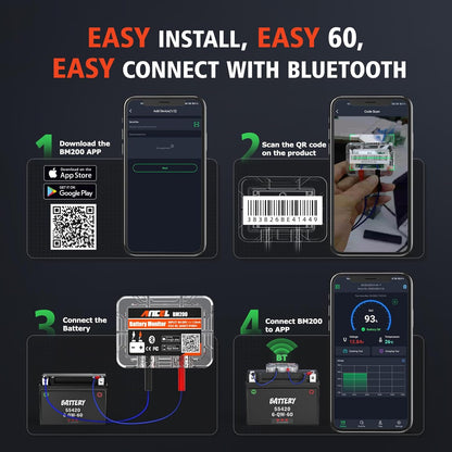 Tester Bluetooth Monitorowanie Akumulatora Samochodowego Ancel BM200