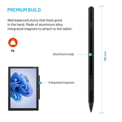 Touch Pen Fixed Graphite Active dla urządzeń z obsługą MPP, Czarny