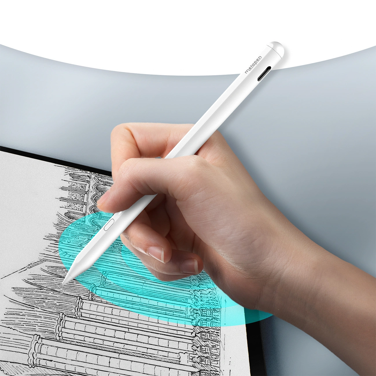 Rysik Metapen A11 do Apple iPad, Wersja Active, Biały ME-APP412