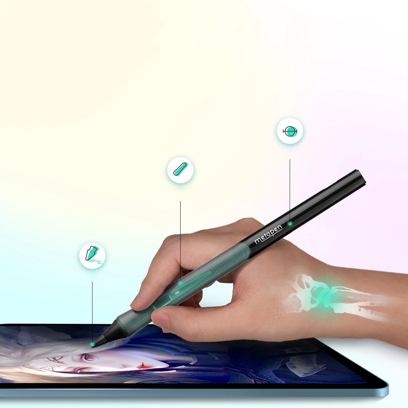 Rysik Metapen D1 do Apple iPad, wersja Active, czarny ME-APP452