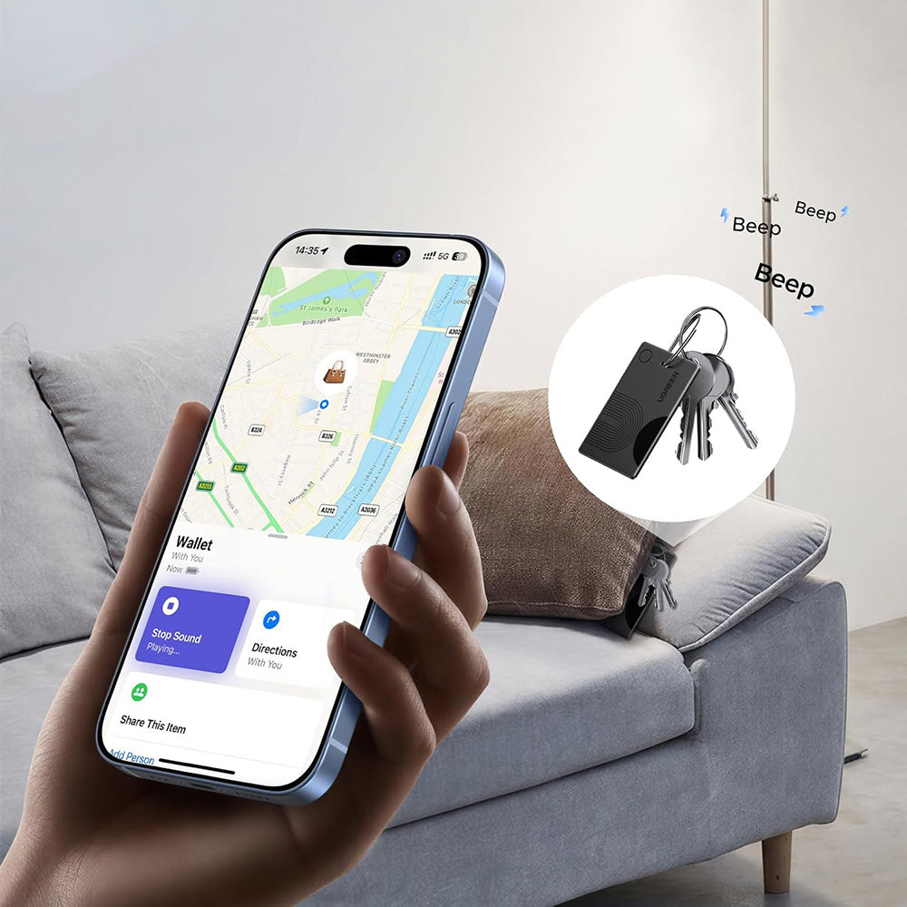 UGREEN SmartTag Smart Finder Slim 3 CM921 dla serii iOS, czarny