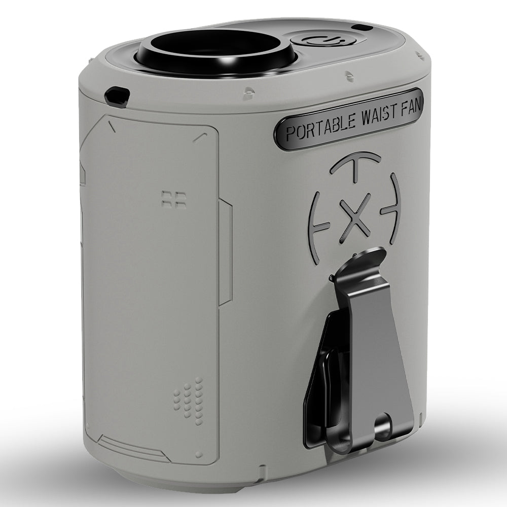 Przenośny wentylator Techsuit Z14 z zewnętrzną baterią 5000mAh, Szary