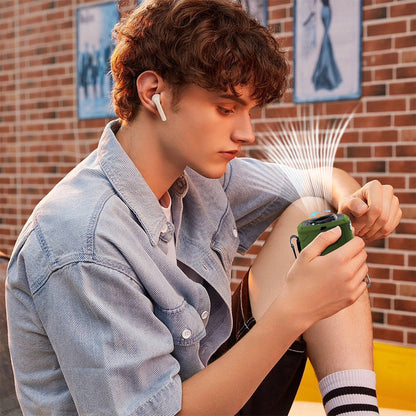 Przenośny wentylator Techsuit Z14 z zewnętrzną baterią 5000mAh, Szary