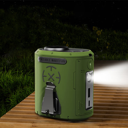 Przenośny wentylator Techsuit Z14 z zewnętrzną baterią 5000mAh, Szary