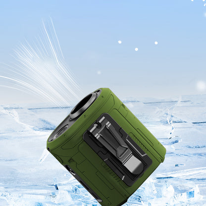 Przenośny wentylator Techsuit Z14 z zewnętrzną baterią 5000mAh, Pomarańczowy