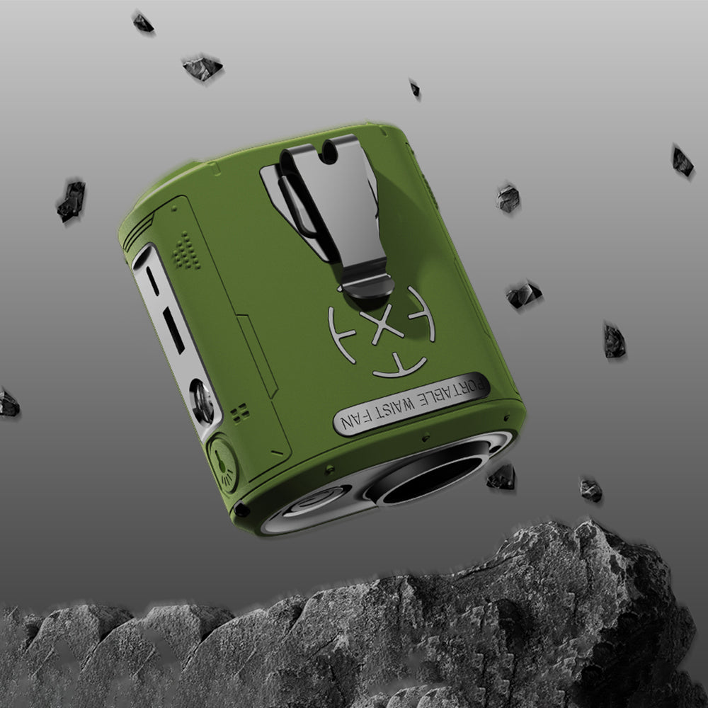 Przenośny wentylator Techsuit Z14 z zewnętrzną baterią 5000mAh, Pomarańczowy