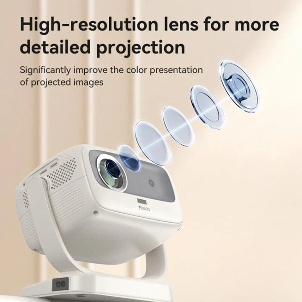 Projektor Yesido TV13, 720P, 190ANSI, Android 9.0, Biały
